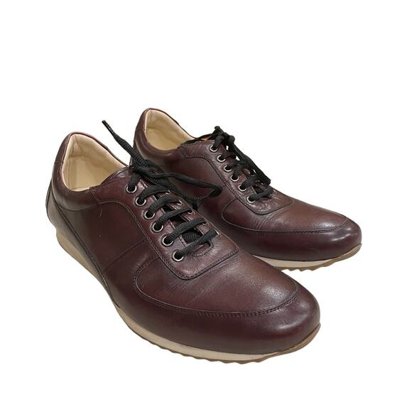Alton Lane Mens 12 Burgundy Leather Lace Up Business Casual Laceup Sneaker Shoes - Picture 9 of 9